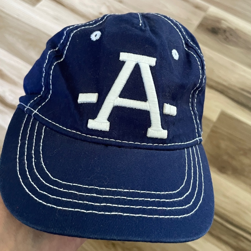 H&M ‘A’ Monagram Ball Cap Navy White Embroidery Size 4-6Y.   A